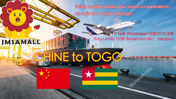 Comment JMSAMALL calcule-t-il le coût du transport maritime et aérien de la Chine au Togo ?